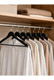 60 Pieces Wooden Look Plastic A Quality Black Clothes Hangers - 5