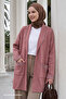 Dried Rose Knitwear Jacket with Knit and Glitter Detail - 2