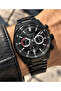 Black Color, FUNCTIONS ACTIVE, Steel Band,Men's Wrist Watch Bracelet in Gift Box