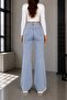 Raks Ice Snow Spanish Blue Jeans High Waist Blue Snow Wash Flare Jeans Denim Pants - 3