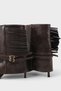 Women's Pointed Toe Tasseled Belt Detailed Heeled Boots Romas Brown - 4