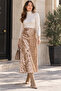 Narrow Leopard Velvet Skirt