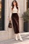 Seat Brown Tight Skirt - 2