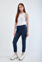 Women's Lycra Stretchy Navy Blue Rins Jean Trousers