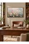 Vintage Wildflowers Canvas Wall Art With Outer Frame , Spring Field Landscape for Farmhouse Decor - 2