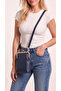 Women's Zippered Scholarship Stylish Gold Covered Long Strap Multi-Compartment Cross Shoulder Bag - 2