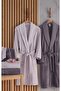 6 Piece 3D Embroidered Premium Bamboo Family Bathrobe Set (Contains 70% Bamboo Fiber) - 2