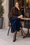 Sea Navy Blue Tight Skirt - 3