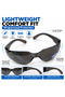UD 71 Dark Safety Glasses (90960), UV Protection Anti-Scratch Protective Eyewear, Wraparound Dark Lens Work Glasses for Workshop, Construction, Outdoor & DIY Use - 2