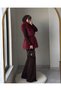 Faux Fur Vest - Burgundy |   Vmf1567 - Claret Red - 3