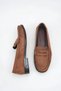Bitter Coffee Wrinkled Patent Leather Hand-Stitched Tpu Non-Slip Sole Daily Moccasin Loafer - 2