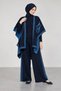 Women's 3-piece set with turtleneck blouse and poncho pants - 4