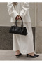 Shiny Black Women's Shoulder and Shoulder Bag Suitable for Daily Use - 4