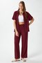 Patterned Wrinkled Fabric Shirt and Pants Set