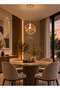 Industrial Cube Ceiling Light - Gold Metal Chandelier - 3
