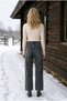 Smoked Palazzo Jeans - High Waist, Soft Lycra, Flexible, Wide Leg Women's Jeans with Very Sturdy Seams - 4