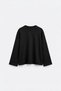 Black Katie Long Sleeve Oversize T-Shirt - 4