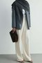 Cream Lina Pleated Trousers