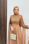 Münteha Hijab Evening Dress Tan - 5