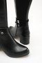 Women's Black Flexible Knee-High Boots - 2