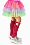 Glittery Crystal Red Children's Leggings Foot Warmer Cotton Leg Warmer