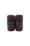 2 Pieces of Sultan Glitter Polyester Macrame Cord 100 Grams - Bag Wallet Supla Runner Basket Wall Decoration Canvas Bag Making Material - Color: Bordoa