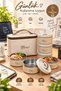 4-Piece Stainless Steel Inner Container Food Storage Container Bento Lunch Box Set with Thermal Bag - 6