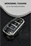 Audi Compatible A7, A6, A5, A4, A3, A1, 8P, 8L, B6, B7, B8, C5, C6, 4F, Tt, Rs, Q3, Q5, Q7 Silver Edge Tpu Key Case Cover (White) - 4