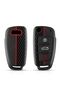 Audi Compatible A1 A3 A4 A5 A6 A7 Q3 Q5 Q7 Q8 Tt S3 S4 S6 Rs Silicone Patterned Key Case Cover (Black Red)