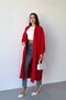 Red Bearded Long Cardigan