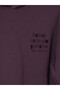Özmarka New Season Purple Printed Men's Thick Hoodie - 7