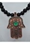 Fatma Ana Eli Necklace Crystal Cord - Black -