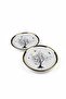 2-Piece Gilded Tea Plate-White Tea Plate Set Tree of Life - 2