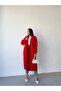 Red Bearded Long Cardigan - 2