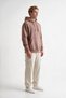 3 İp Men's Brown Hooded Casual Sweatshirt with Kangaroo Pocket - 4