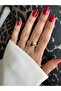 Gold Steel Anti-Tarnish Black Stone Ring - 3