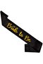 Bachelorette Party Decoration, Wedding Decoration, Sash (Black & Golden Glitter Bride to be)