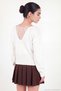 Soft Textured Back Lace Detailed Boat Neck Knitwear Sweater Women's Sweater 680Kz00103 - 7