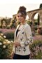 Linen Embroidered Design Blazer Jacket - 2