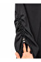 Plus Size Stone Detailed V-Neck Pocketed Slit Long Black Women's Dress - 6