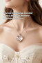Pink Quartz, Crystal Quartz Natural Stone Pendant Rose Frame Design Pendant - 3