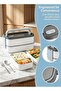 2-Layer Bento Box, 1400ml Large Capacity, Leakproof with Compartments, Includes Cutlery Set, Microwa - 7