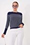 Women's Striped Cuff Detailed Sweater - 3