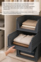 4-Piece Closet Organizer - Foldable Sliding Shelf Stackable Clothing Organizer - 4
