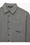 Comfortable Fit Pocket Detail Classic Collar Back Printed Plaid Long Sleeve Shirt - 7
