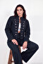 Cotton Stand Collar Button Detailed Denim Jacket Women's Denim Jacket 7031001 - 6