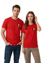 Nice to Meet You Teddy Bear Printed Red T-Shirt 100% Cotton Comfortable Fit