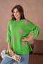 Women's Oversize Star Appliqué Pearl Detailed Crew Neck Knitwear Sweater