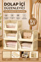 5-Piece Foldable In-Cabinet Organizer - Foldable Sliding Shelf Stackable Clothing Organizer