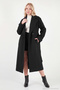 Tied Double-Breasted Collared Long Coat Women's Coat 6810428 - 2